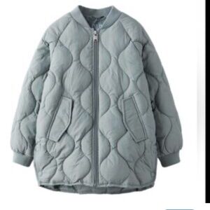 Zara Kids Grey Blue Quilted Puffer Jacket size 11-12